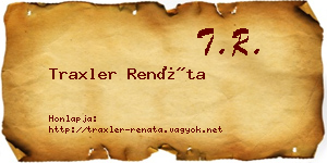 Traxler Renáta névjegykártya